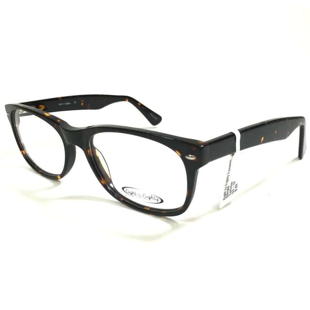 Eight to Eighty Eyeglasses Frames DONALD TORTOISE Square Full Rim 57-18-150